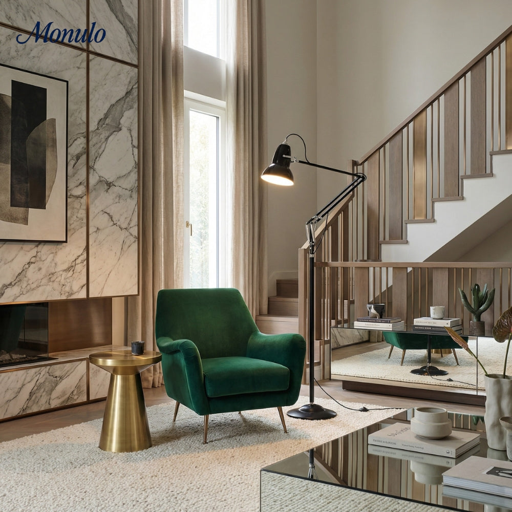 Modryx Modern Functional Design ‑ Industrial Adjustable Floor Standing Lamp for Home Interiors | Esilora
