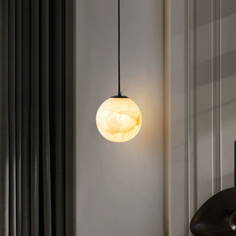 Nordic Minimalist Alabaster Pendant Light | Esilora