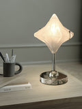 Art Deco Star Table Lamp - Frosted Glass Light for Modern Bedrooms - Astris Lyra | Esilora