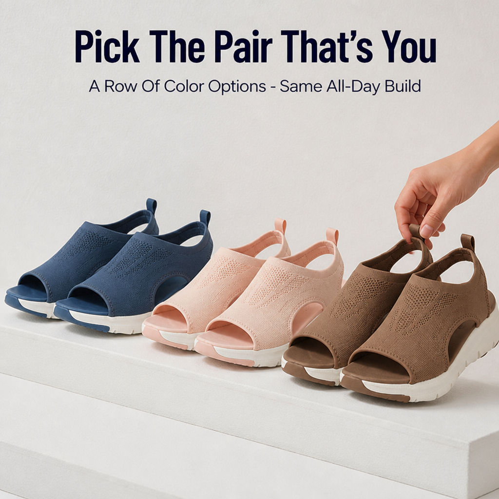 SlingFlexie – prodyšné pletené sandály typu slingback s pohodlnou podporou klenby - Esilora