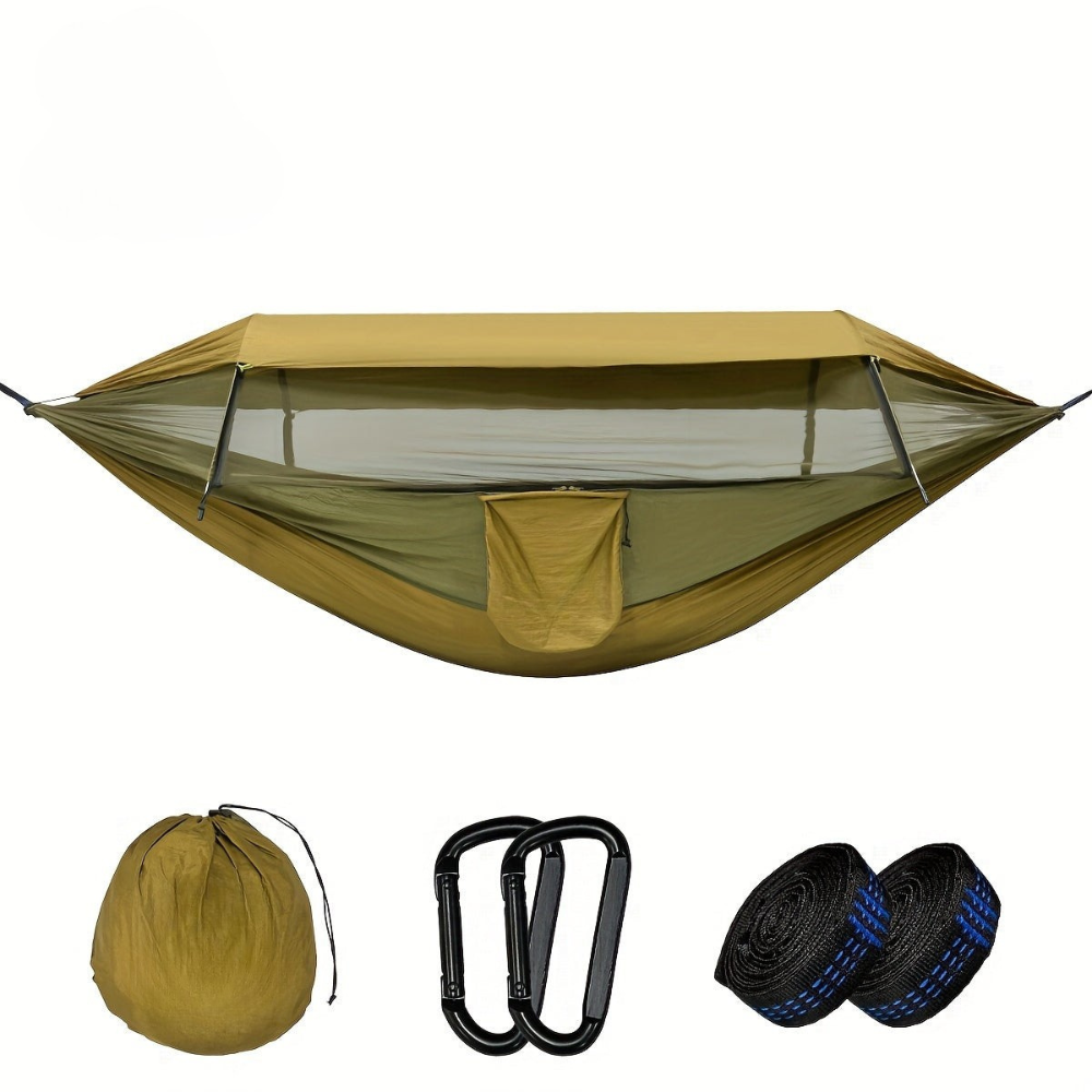 Camping Hammock with Mosquito Net and Sun Shelter