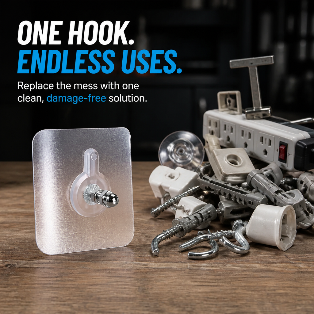 SureGrip ClearHook — Κρεμάστε βαριά αντικείμενα, διατηρήστε την τελειότητα και αγαπήστε τους τοίχους σας για πάντα - Esilora