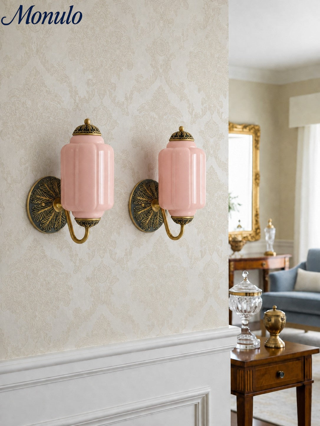 Vintage Milk Glass Sconce Bedside Hallway Eloise Wall Sconce | Esilora