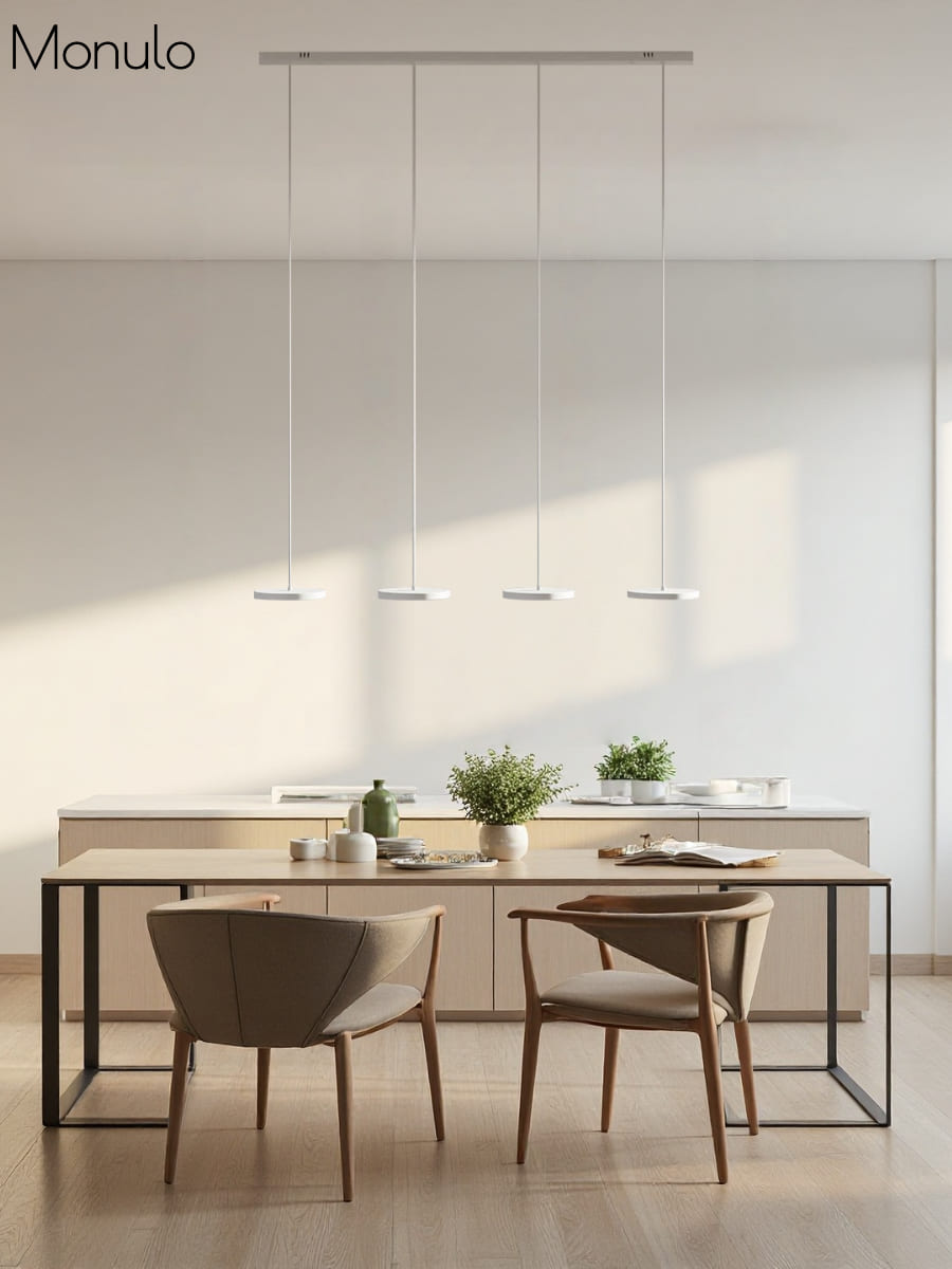 Minimalistische Mehrkopf-Pendelleuchte – Rundes Design für Küche | Esilora