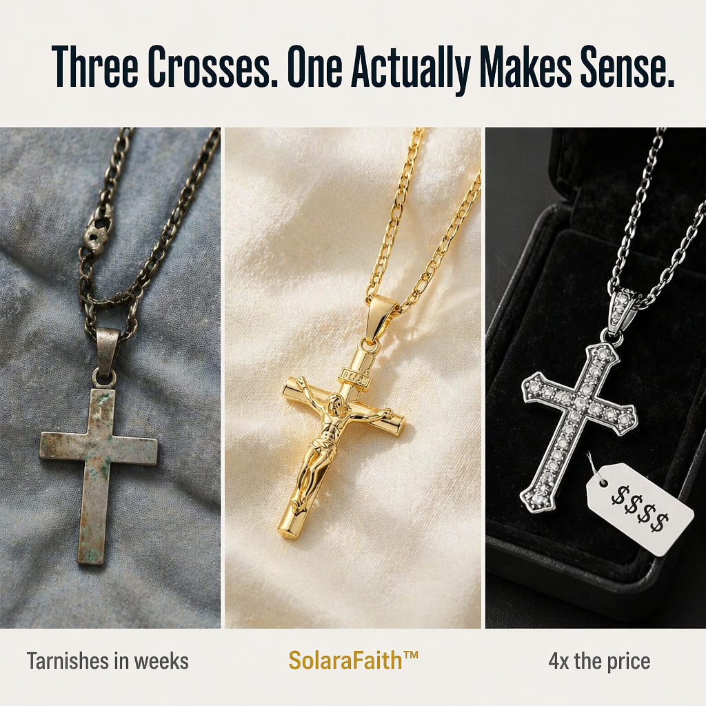 SolaraFaith — Wear a Crucifix That Won't Tarnish, Snap, or Turn Your Neck Green - Esilora