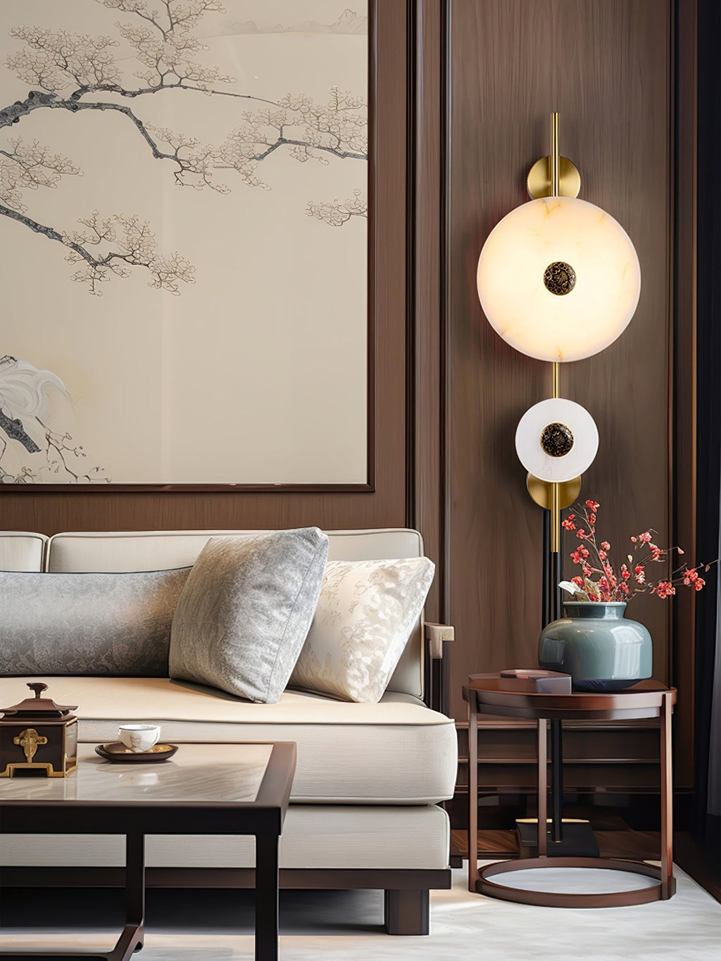 Alabaster Eclipse Wall Light | Esilora