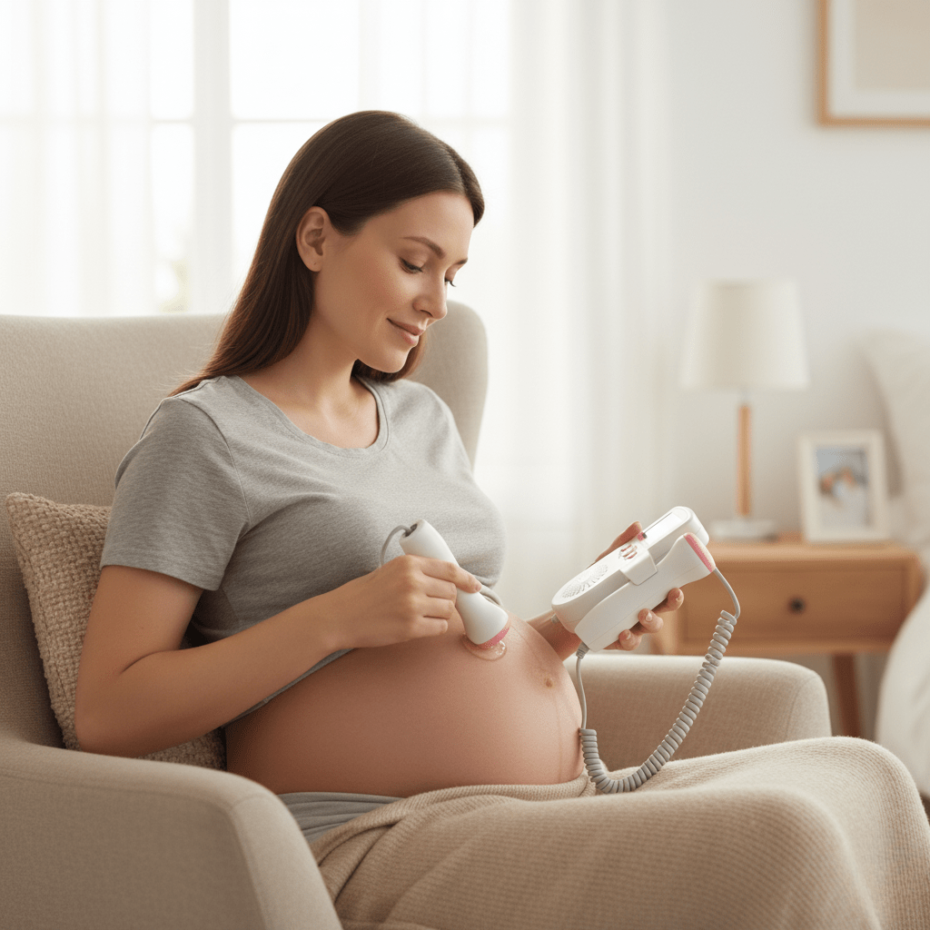 BabyPulse Portable Fetal Heart Monitor With LCD Display For Easy Home Monitoring