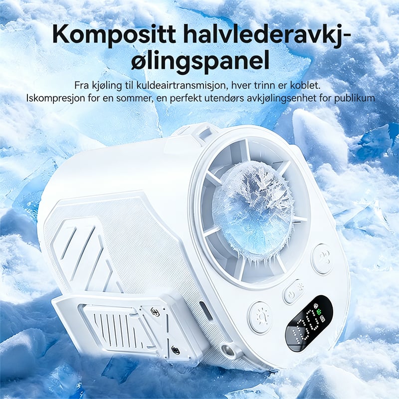 Přenosný ventilátor s klipem a funkcí chlazení | baterie 6000 mAh – Esilora