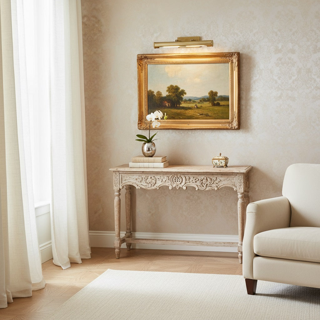 Modo Picture Light - Classic Arch Design Brass Art Light for Gallery Wall | Esilora