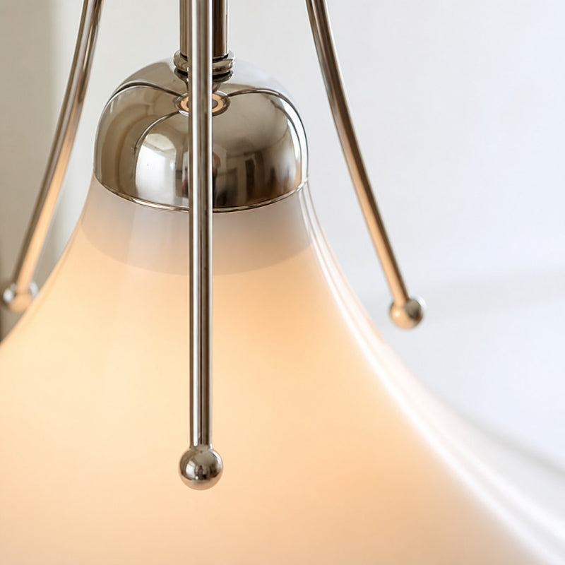 Kallera French Floor Lamp - Glass Magnolia Shade and Marble Base for Living Room and Reading Nook | Esilora