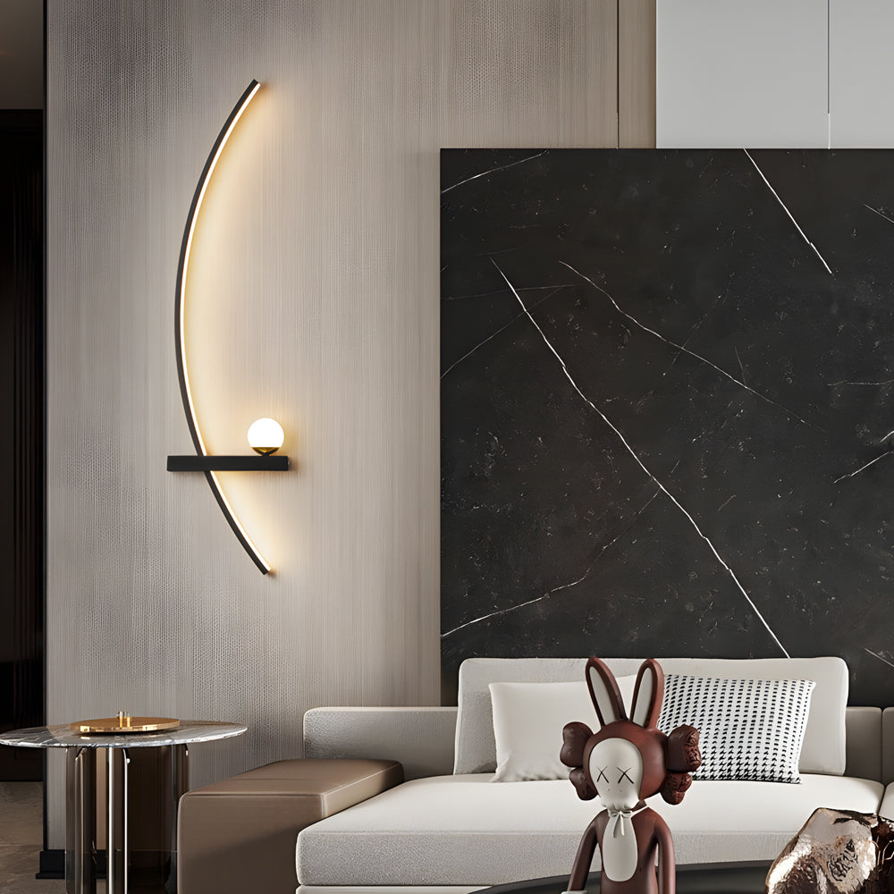 21'' Curved Strip 3 Step Dimming LED Wall Sconce M50 | Esilora