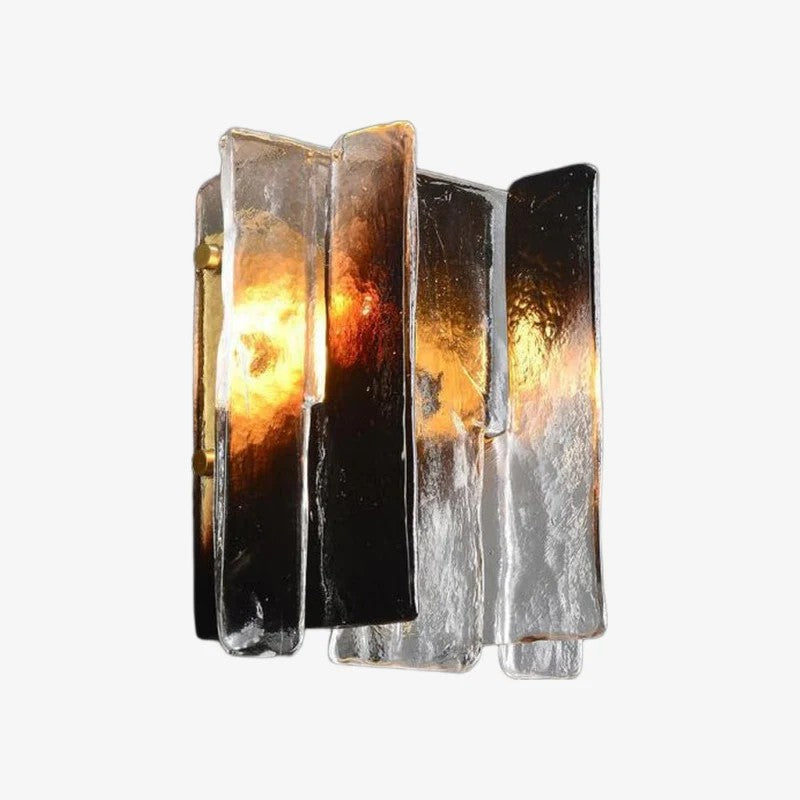 Verdura Architectural Wall Mounted Lamp with Glass Panel Design | Esilora