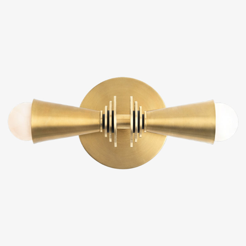 Pyralis Cone Art Deco Wall Sconce – Modern Metal Vanity Light, Vertical or Horizontal Mount | Esilora
