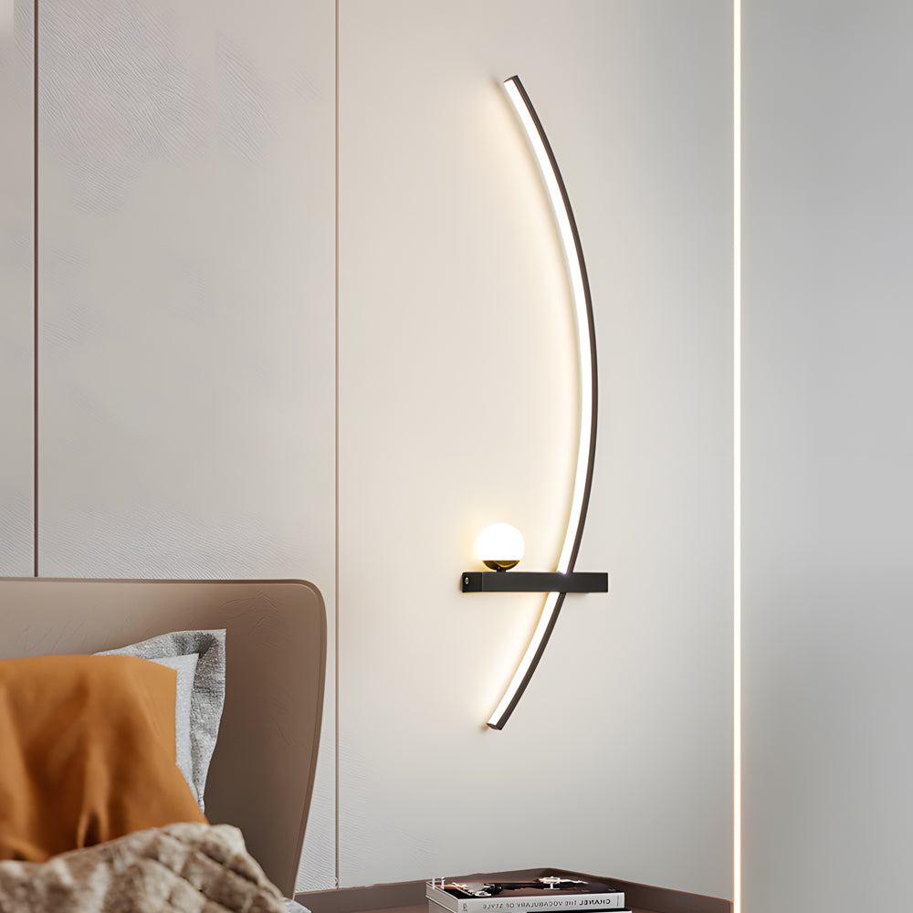 21'' Curved Strip 3 Step Dimming LED Wall Sconce M50 | Esilora