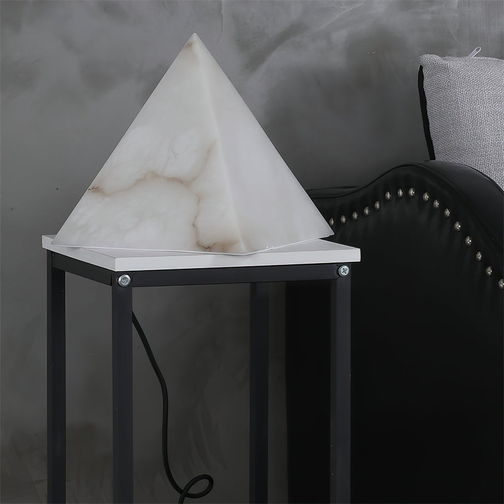 Alabaster Pyramid Table Lamp | Esilora
