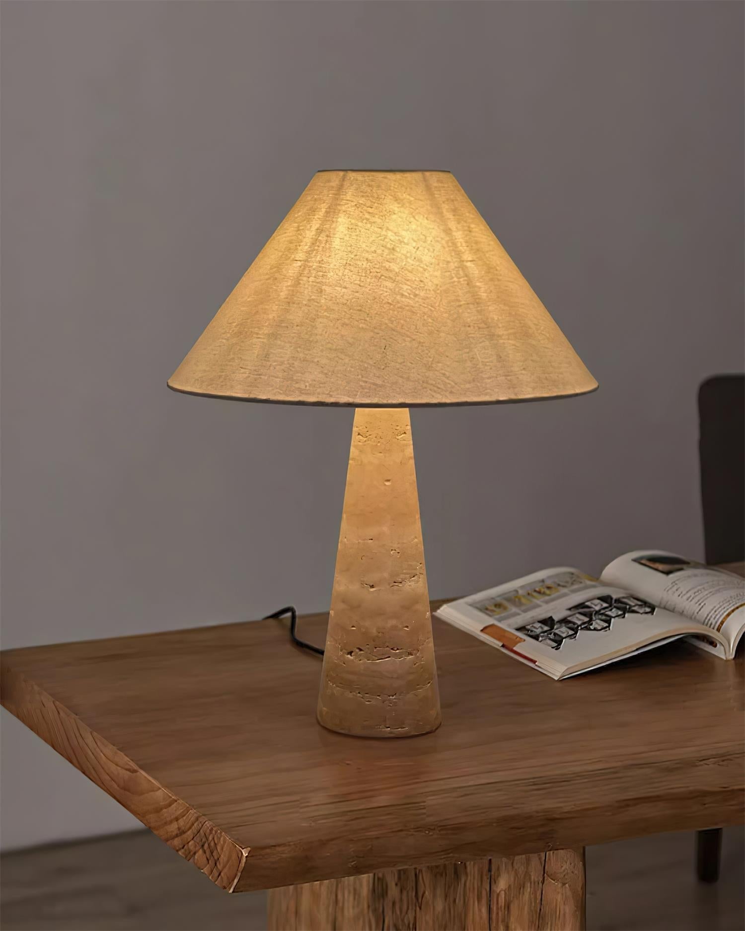 Lulu Travertine Table Lamp | Esilora