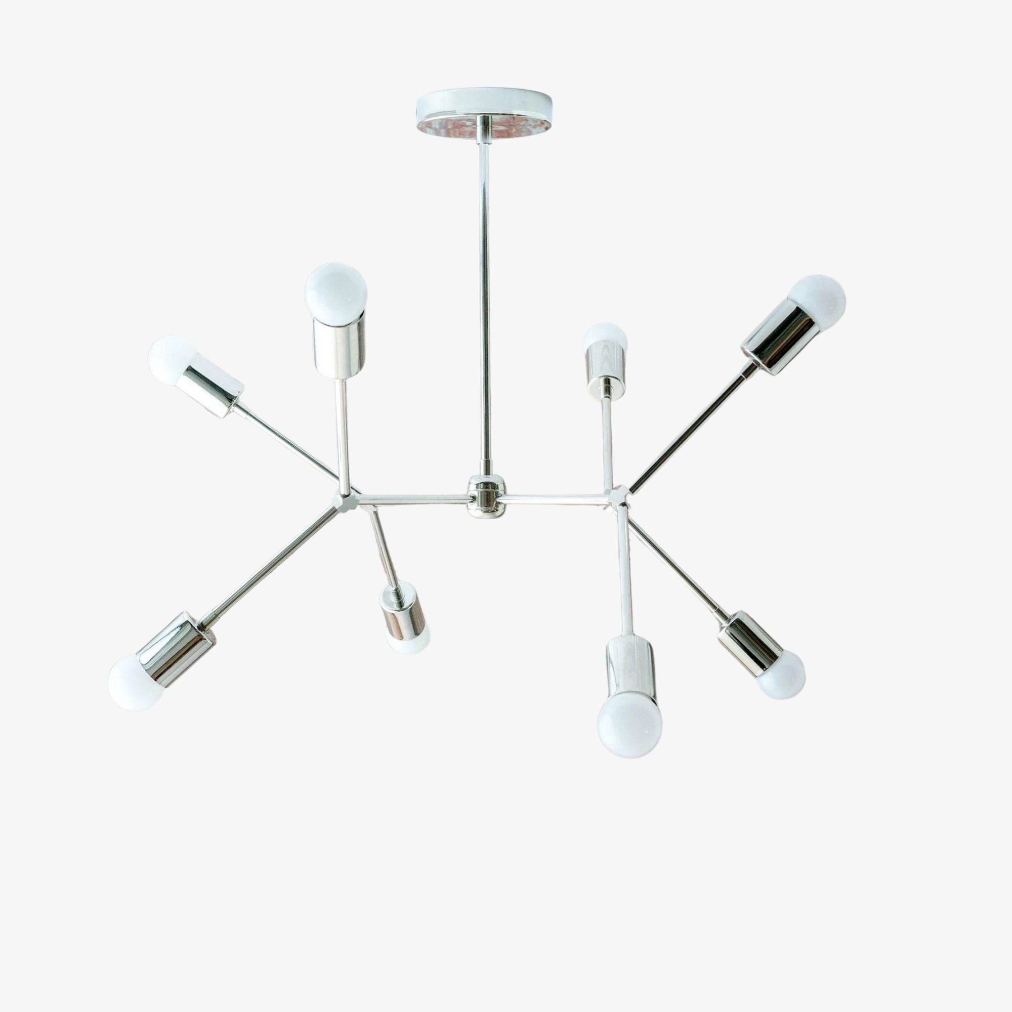 Mobilux Line Geometric Chandelier – Modern Metal Light for Bedroom | Esilora