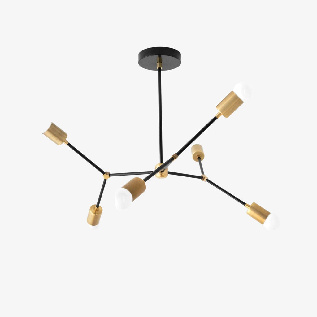 Mobilux Line Industrieller geometrischer Kronleuchter - Chrom-Nickel Deckenleuchte | Esilora