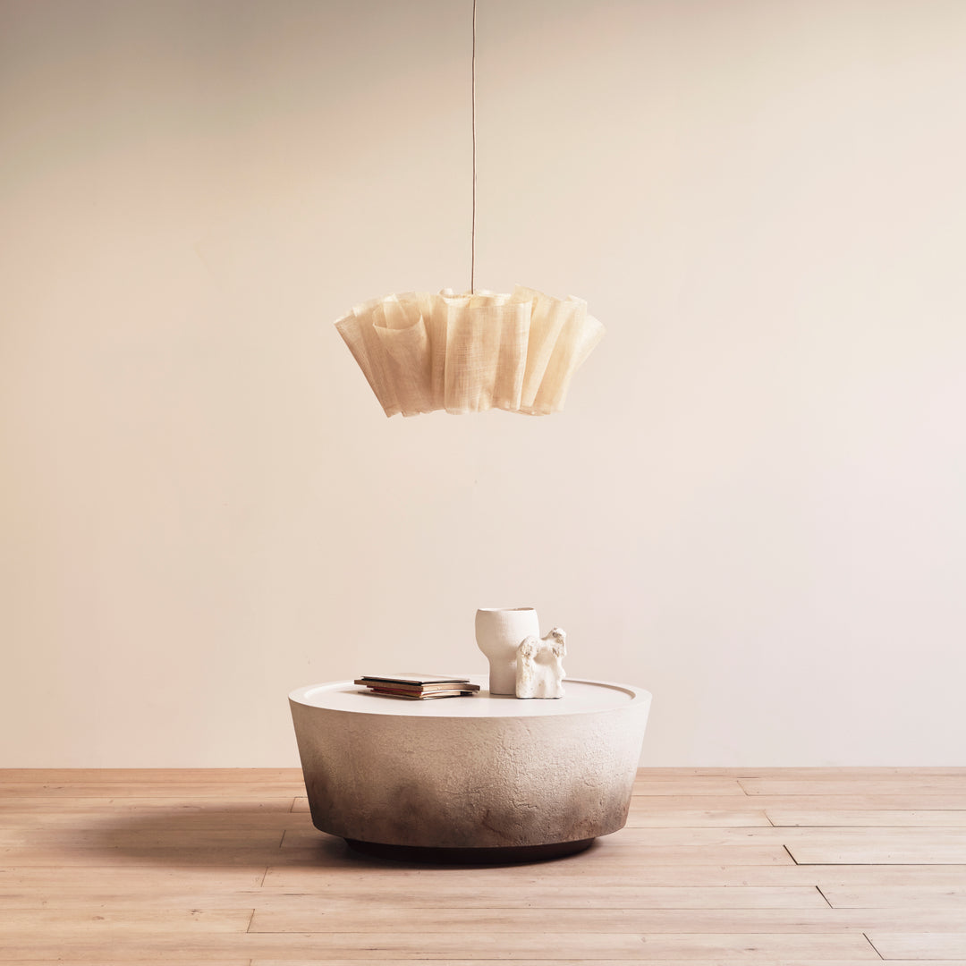 Oslan Pleated Fabric Pendant – Nordic Minimal Style Lighting for Dining Room | Esilora