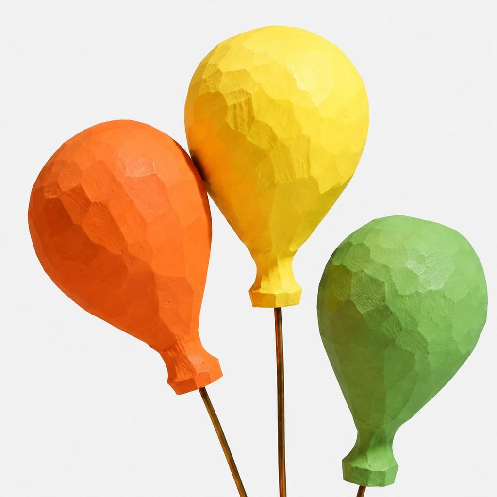Rainbow Balloon Girl Wooden Figurine | Esilora