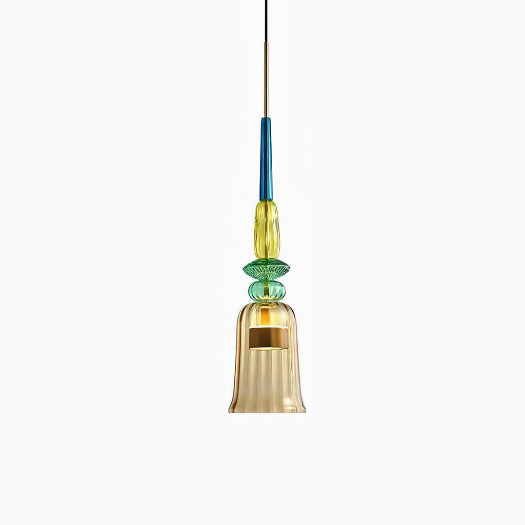 Hand Blown Glass Pendant Lamp - Colorful Candy Iron Mixed Color Indoor | Esilora