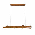 Wabi-Sabi Natural Wood Linear Pendant Light for Dining Rooms and Tea Spaces | Esilora