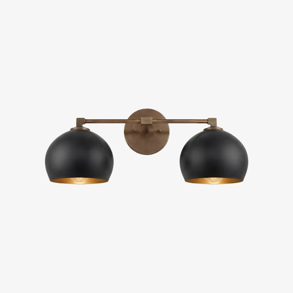Javina globus-vegglampe – minimalistisk lampe i metall og glass med klokkeform for belysning i stue og soverom | Esilora