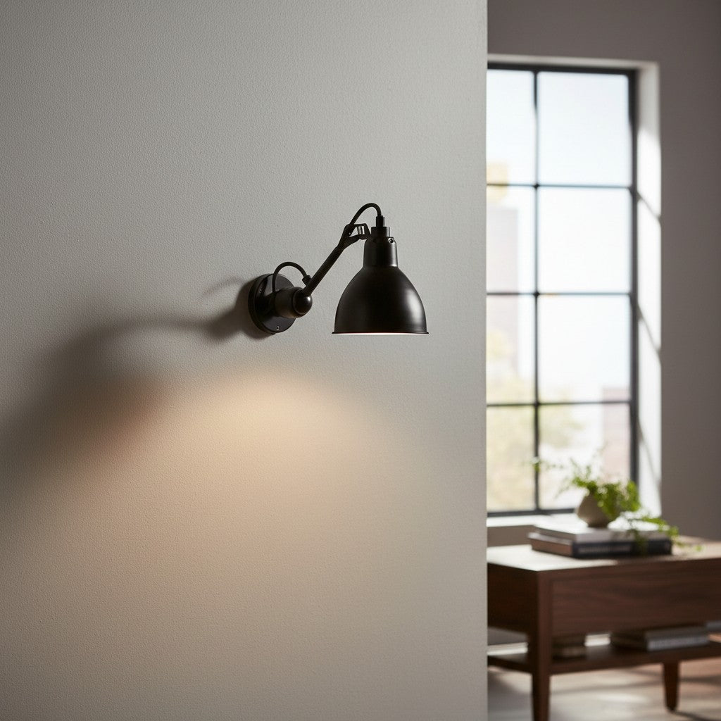 Articula Foldable Swing Arm Wall Light – Functional Wall Lamp with Rotatable Shade for Home N19 | Esilora