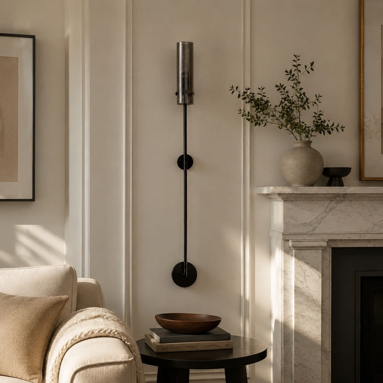 Long Copper and Glass Wall Sconce | Esilora