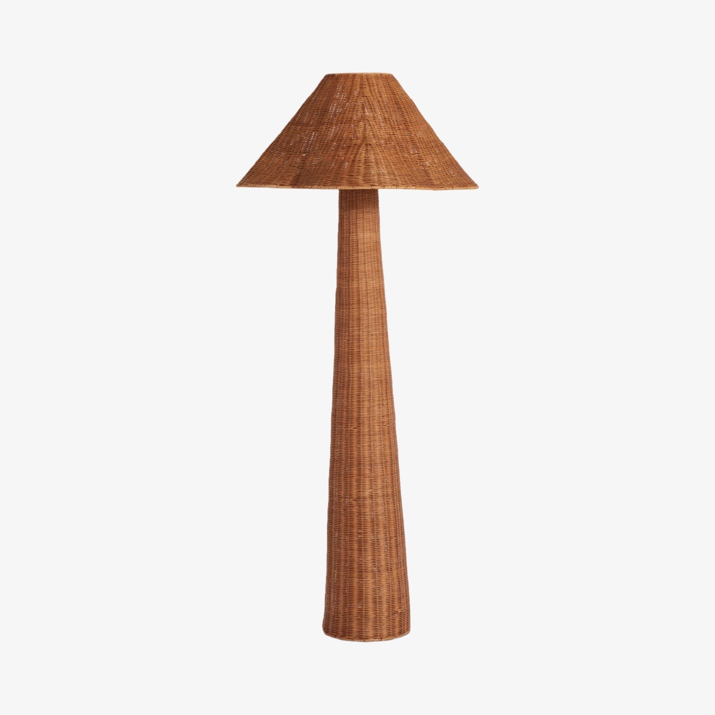 Wickara Geflochtene Stehlampe – Skulpturales Rattan-Design im natürlichen Rattan-Stil, geeignet für Wohnzimmer & Schlafzimmer | Esilora