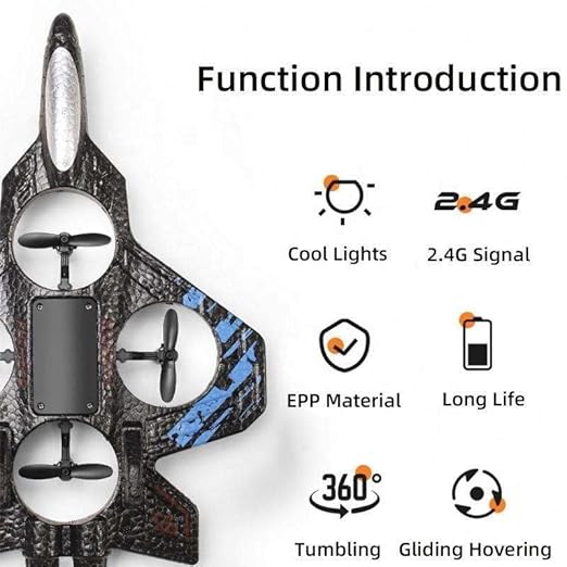 RC Fighter Jet with Gyro Stabilization for High-Speed Flight