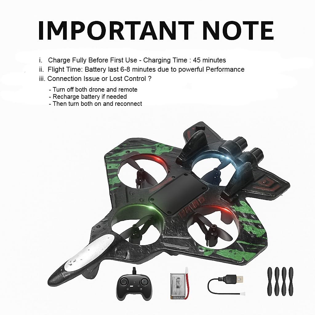 RC Fighter Jet with Gyro Stabilization for High-Speed Flight