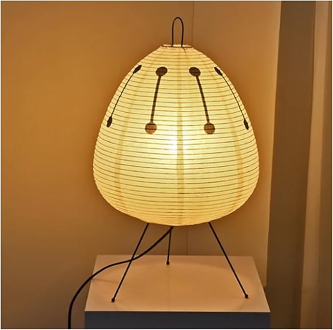 Stolní lampa z rýžového papíru — retro japonský design