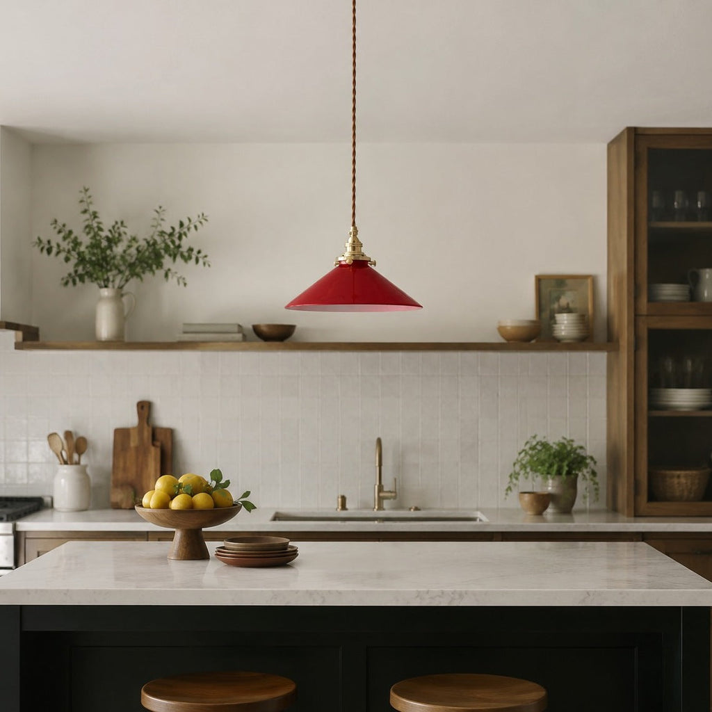 Vintage Glass Pendant Lamp for Kitchen | Esilora