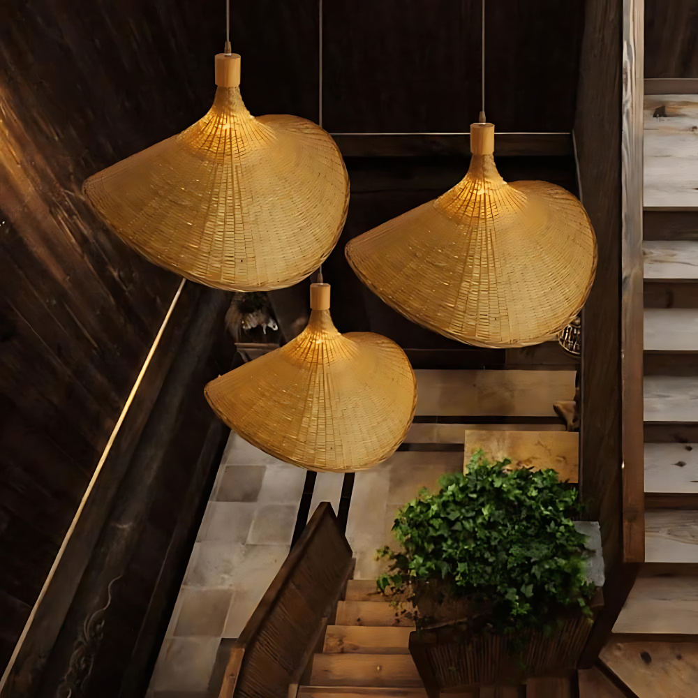 Rustic Raphia Charm Rattan Light | Esilora