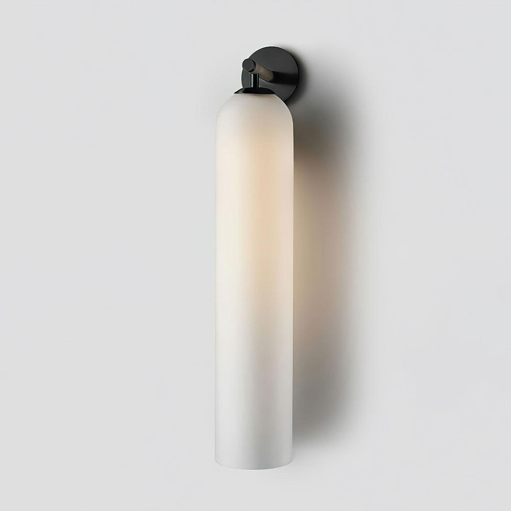 Art Glass Sconce Sand Nickel Smoke Gray Damp-rated LED Wall Light | Esilora