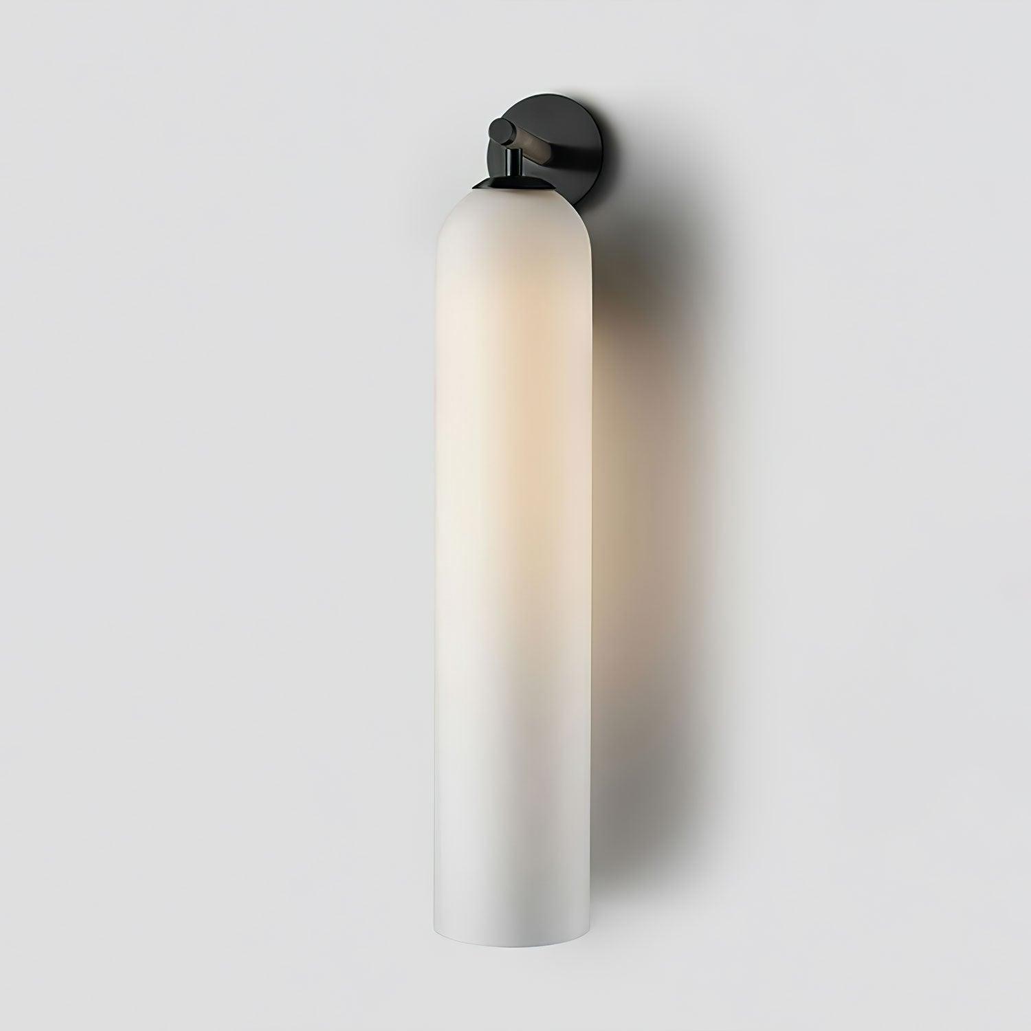 Art Glass Sconce Sand Nickel Smoke Gray Damp-rated LED Wall Light | Esilora
