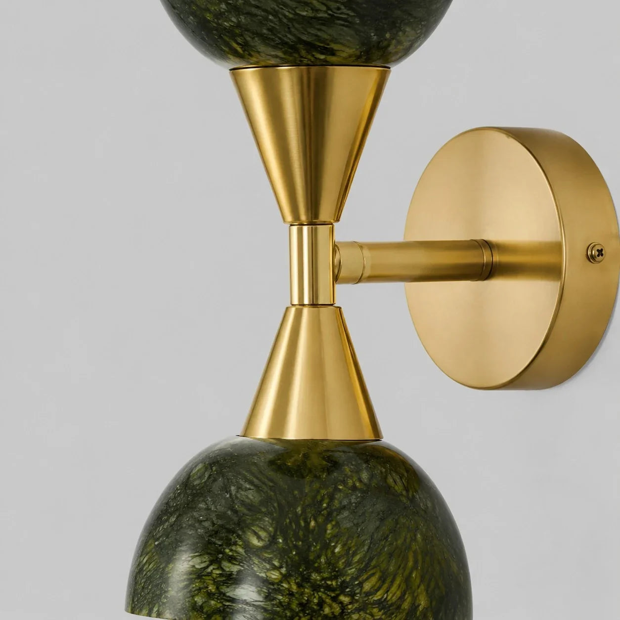 Jade Green Gold Up Down Wall Sconce | Esilora