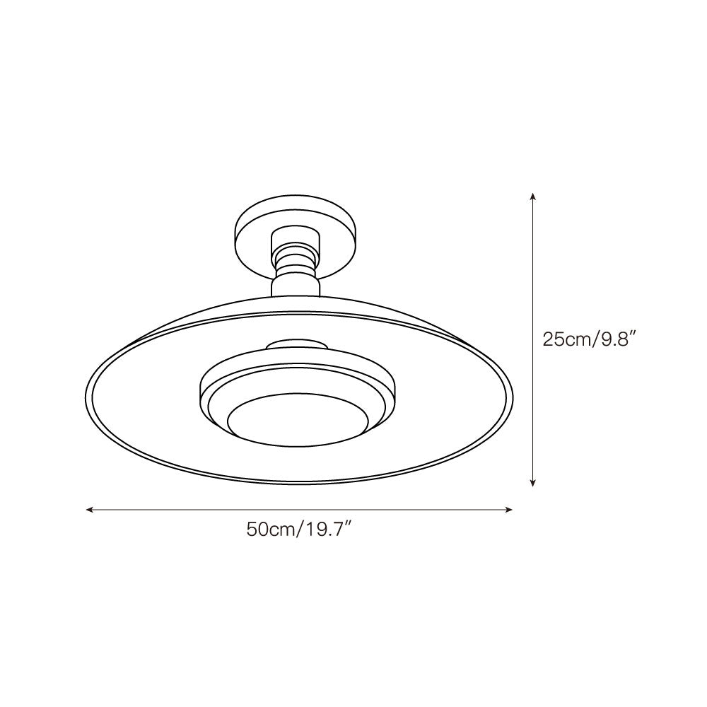 Pot-Lid Style Flat-Panel Ceiling Light | Esilora