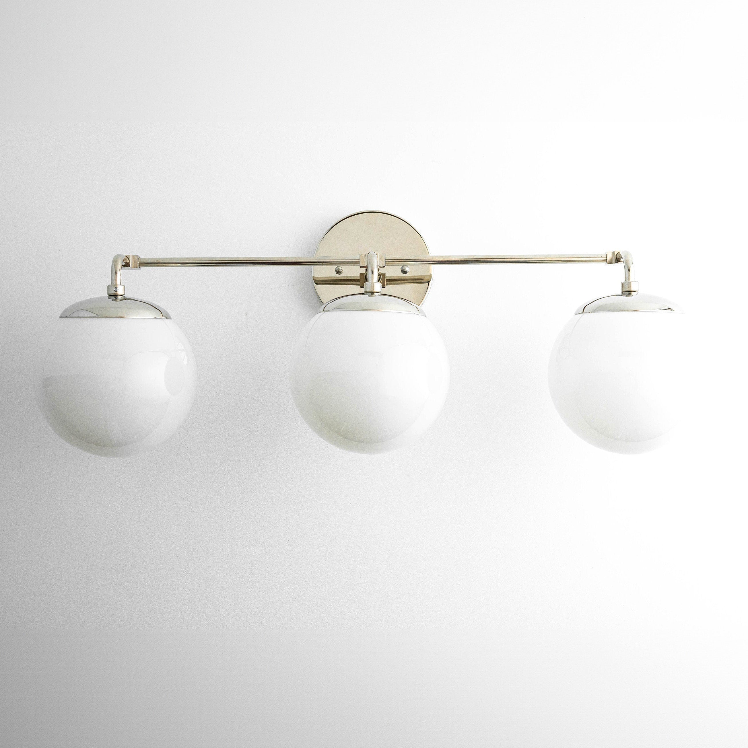 مصباح Glorica Glass الشريطي LED القابل لتعتيم الإضاءة للمرآة – وحدة إضاءة حمّام كروية بسيطة | Esilora