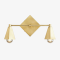 Ornato Luxe Geometric Vanity Light - Solid Brass Art Deco Bathroom Lighting | Esilora