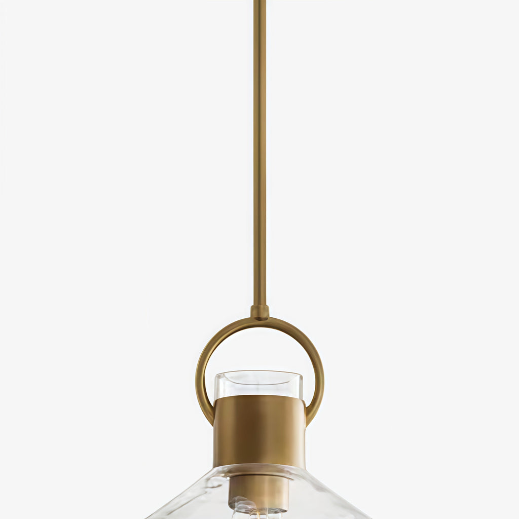 Lumicona Wide Cone Pendant Light – Clear Glass Design with Industrial Style for Kitchens U17 | Esilora