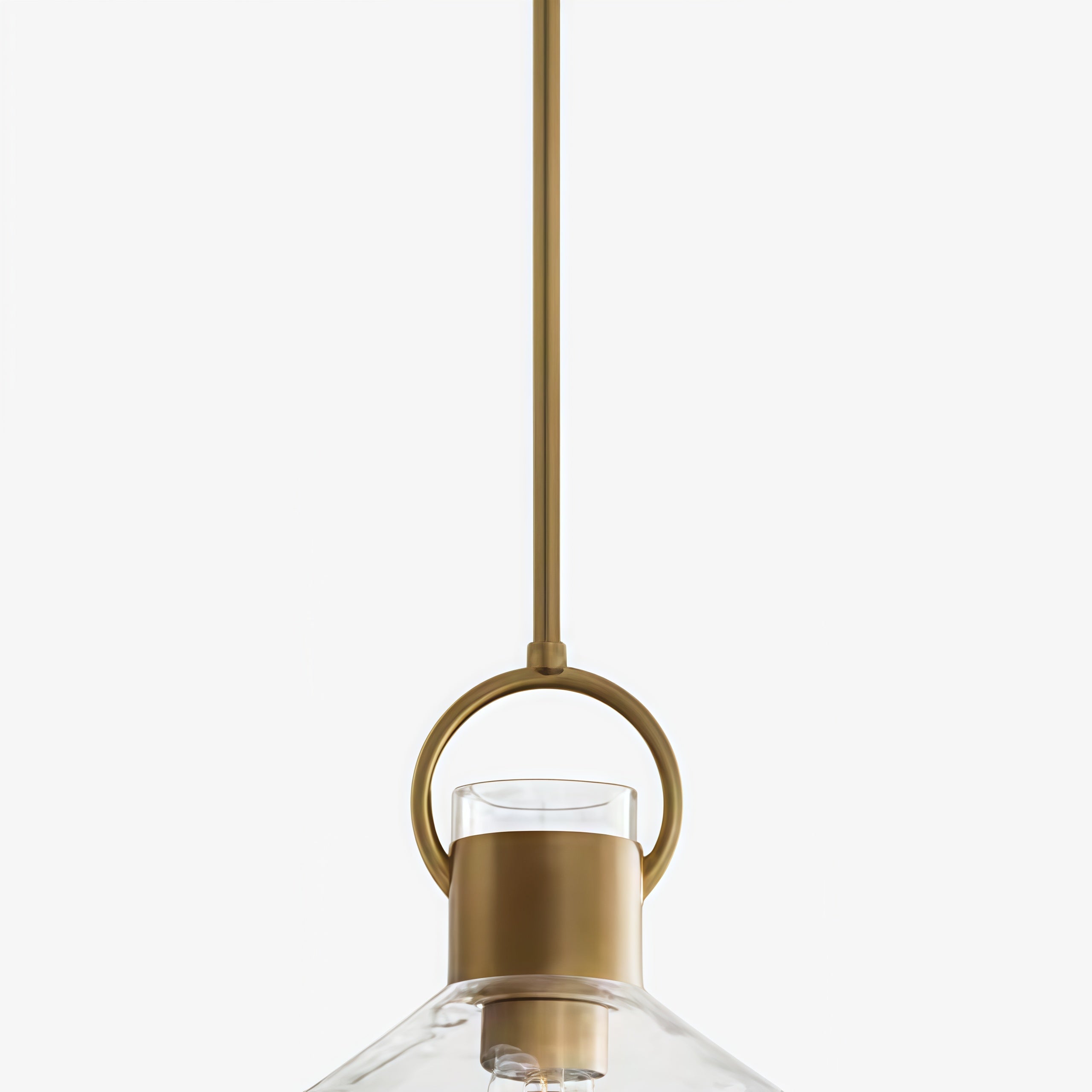 Lumicona Wide Cone Pendant Light – Clear Glass Design with Industrial Style for Kitchens U17 | Esilora