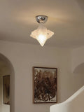 Art Deco Star Ceiling Lamp – Frosted Glass Fixture for Hallway & Entryway – Astris Ceres | Esilora