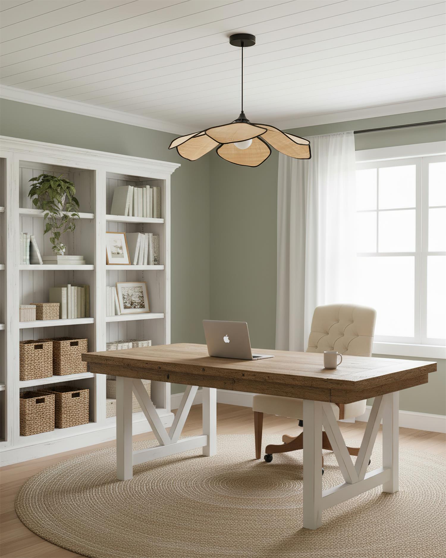 Raffia Petal Pendant Lamp | Esilora
