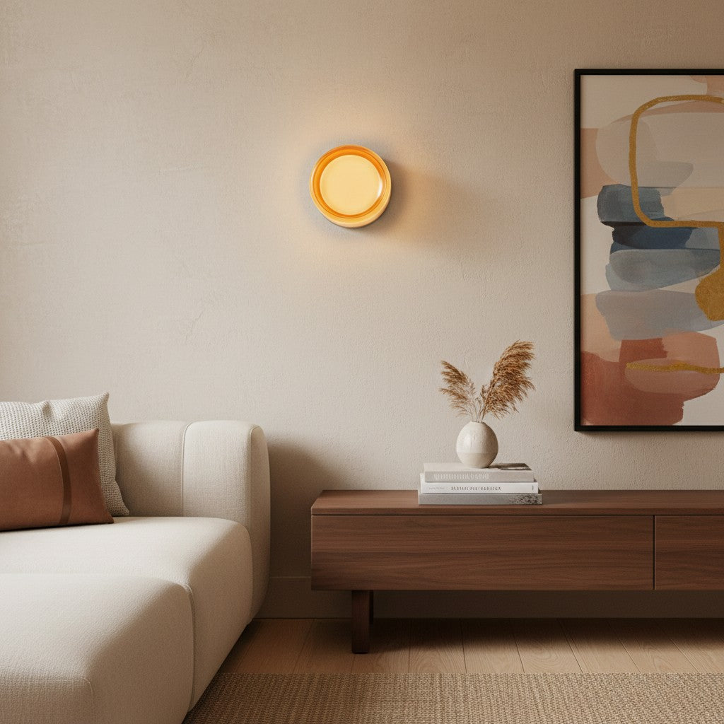 LumiCurve Modern Flush Mount Wall Lamp – Stylish Acrylic Design for Living Room or Hallway N15 | Esilora