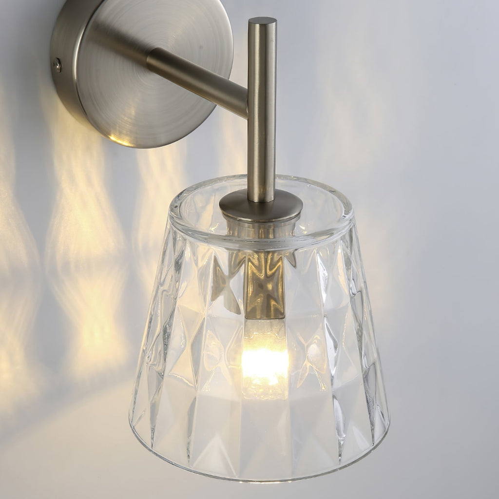 Bravira Modern Glass Wall Lamp – Minimalist Wall Sconce for Bedroom, Hallway & Vanity | Esilora