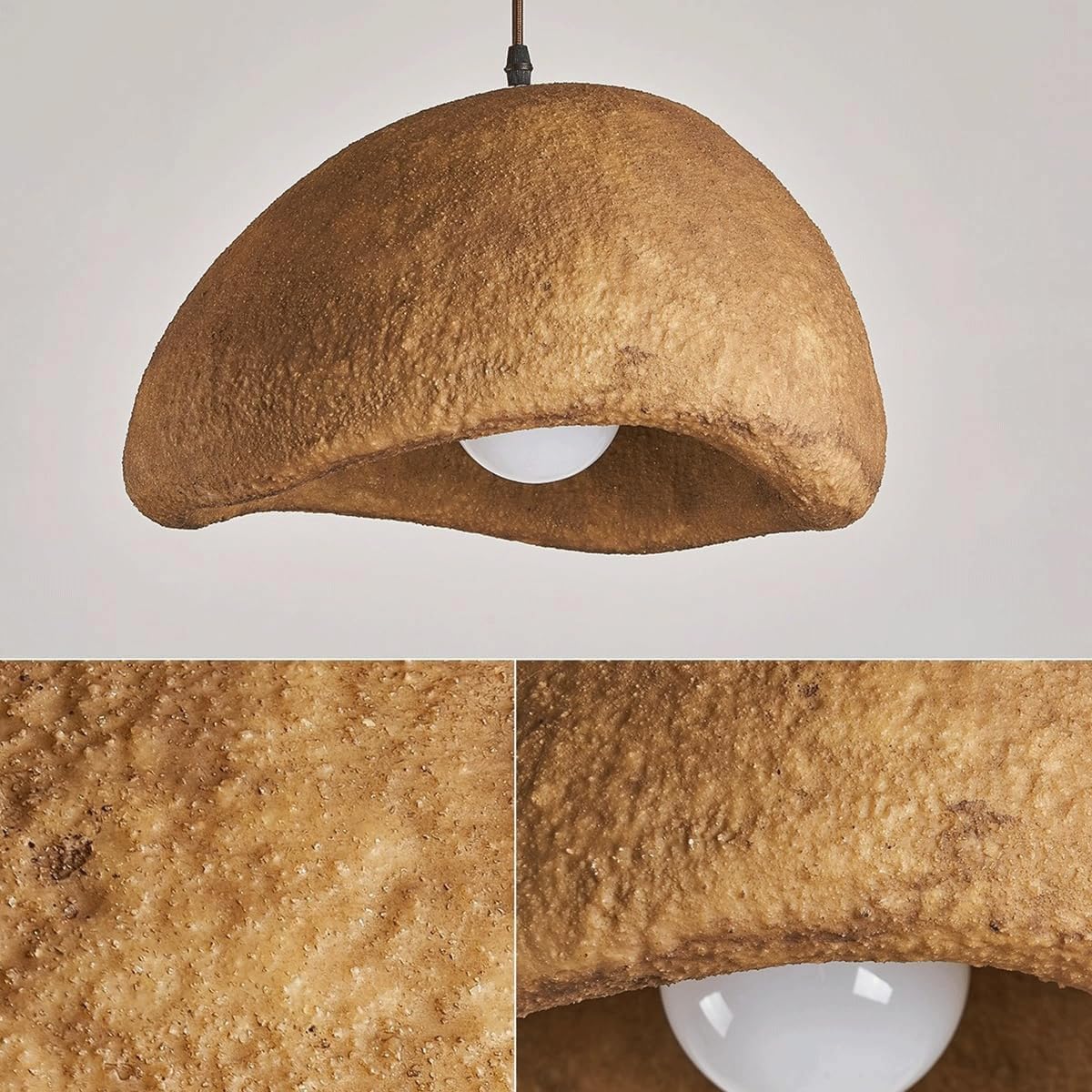 Wabi-Sabi Coffee Cloud Japandi Resin Pendant Light | Esilora