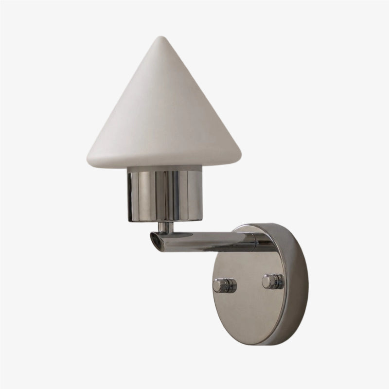 Applique Kallera - Luminaire rétro minimaliste en métal et verre avec abat-jour conique pour chambre et couloir | Esilora