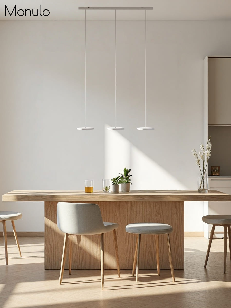 Minimalistische Mehrkopf-Pendelleuchte – Rundes Design für Küche | Esilora